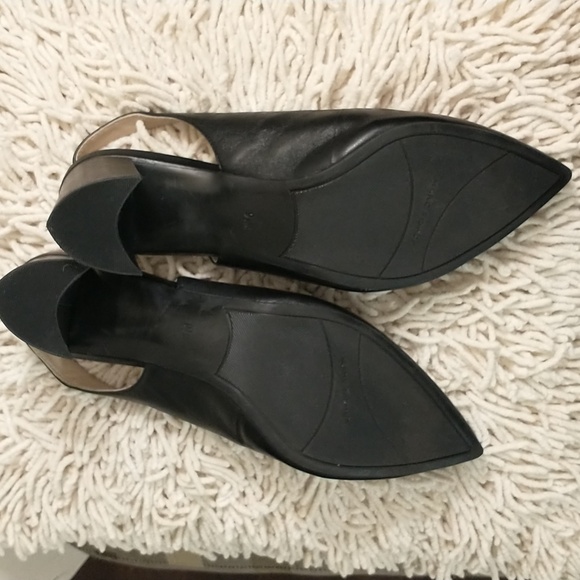 Marc Fisher Slingbacks black leather with block heel EUC size 9.5 - Picture 10 of 11